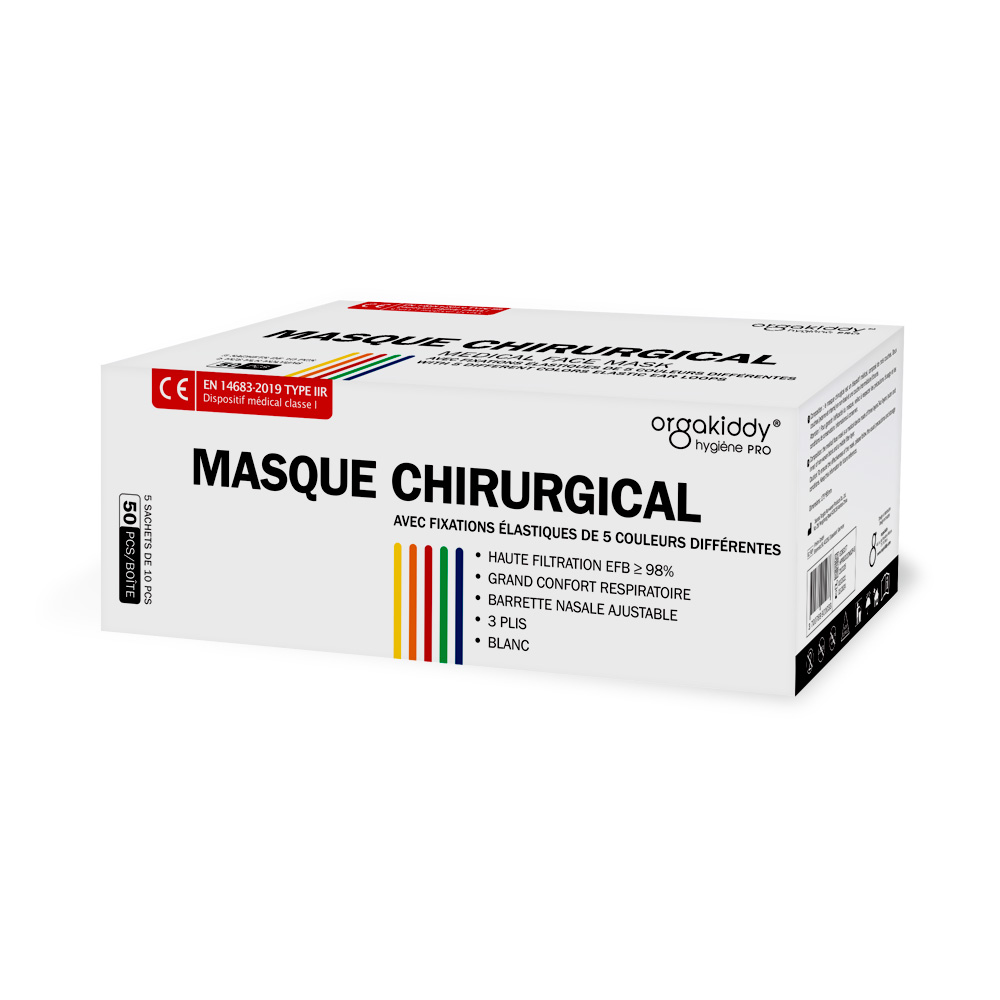Masque chirurgical jetable Type IIR